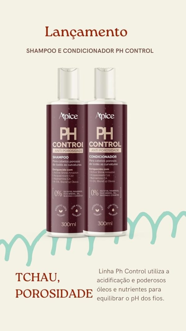 Apse Cosmetics, Kit Ph Control Shampoo, Condicionador e Máscara 500g Apse - Imagem 3