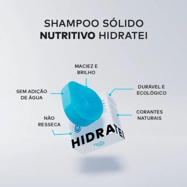 Kit 2 Shampoo Sólido Nutritivo - Hidratei - Imagem 3