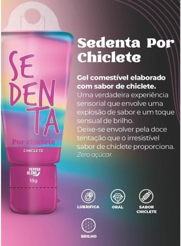 Gel Beijável Sedenta Por Chiclete 18g Pepper Blend - Sex Shop Gel Comestível - Imagem 3
