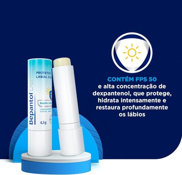 Bepantol Derma Protetor Labial Diário, Hidratante Labial FPS 50, 4,5g - Imagem 2