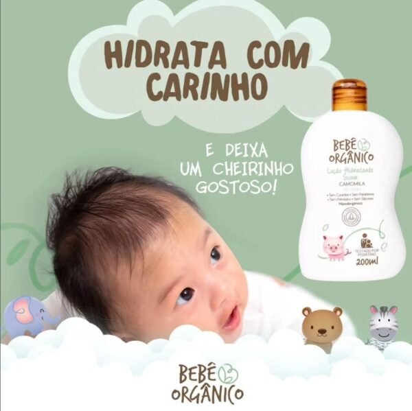 Loção Hidratante Camomila Suave Bebê Orgânico - 200ml - Imagem 9