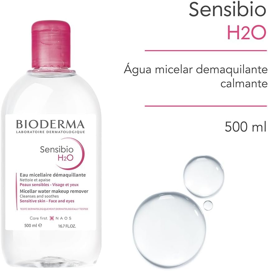 BIODERMA Sensibio H2O - Água Micelar Calmante 500ml 1 BIODERMA Sensibio H2O - Água Micelar Calmante 500ml