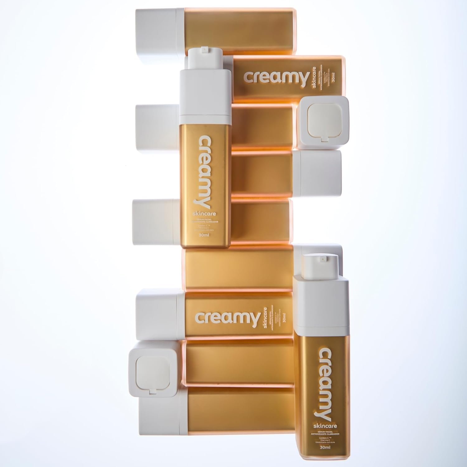 Creamy Skincare Vitamina C Gold 30g | Antioxidante, Clareador e Anti-Aging, Uniformiza o Tom, Ameniza Manchas | Todos os Tipos de Pele, Noite e Dia 3 Creamy Skincare Vitamina C Gold 30g | Antioxidante, Clareador e Anti-Aging, Uniformiza o Tom, Ameniza Manchas | Todos os Tipos de Pele, Noite e Dia - Imagem 3
