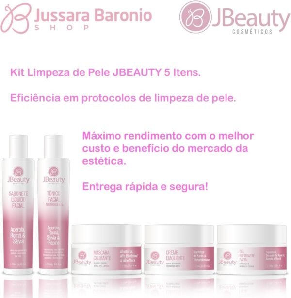 Kit Limpeza De Pele Profissional Profunda Jbeauty com 5 Itens - Imagem 2