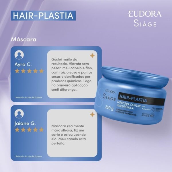 Máscara Capilar Hair-Plastia 250G - Imagem 4
