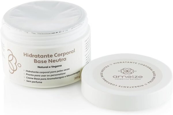Creme Neutro Hidratante Corporal Natural e Vegano 250 gramas - Imagem 2
