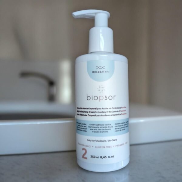 Creme Hidratante Corporal Vegano Calmante Biopsor (Psoríase) 250ml - Biozenthi - Imagem 2
