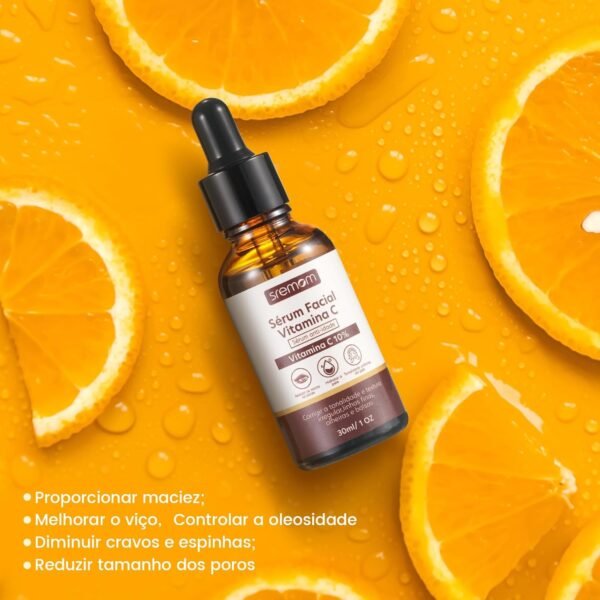 Sérum Facial Sremom Vitamina c 10%, Pele Hidratada, Macia e Iluminada, 30ml - Imagem 3