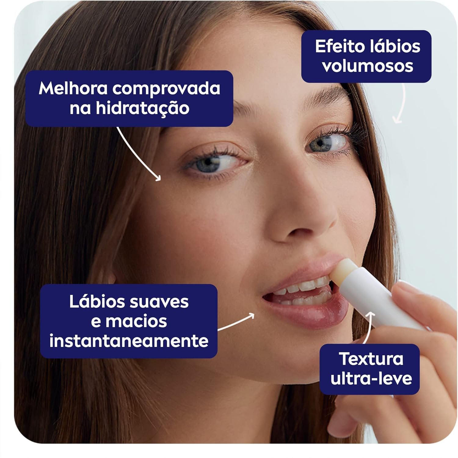 NIVEA Hidratante Labial Ultra Hialurônico 5,2g 3 NIVEA Hidratante Labial Ultra Hialurônico 5,2g - Imagem 3