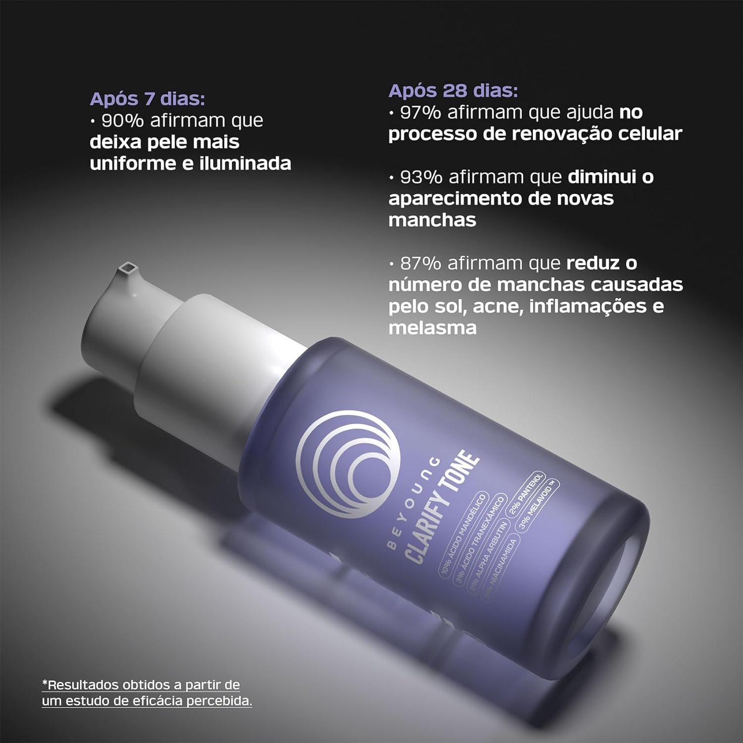 Beyoung Clarify Tone - Sérum Facial Clareador 30ml 4 Beyoung Clarify Tone - Sérum Facial Clareador 30ml - Imagem 4
