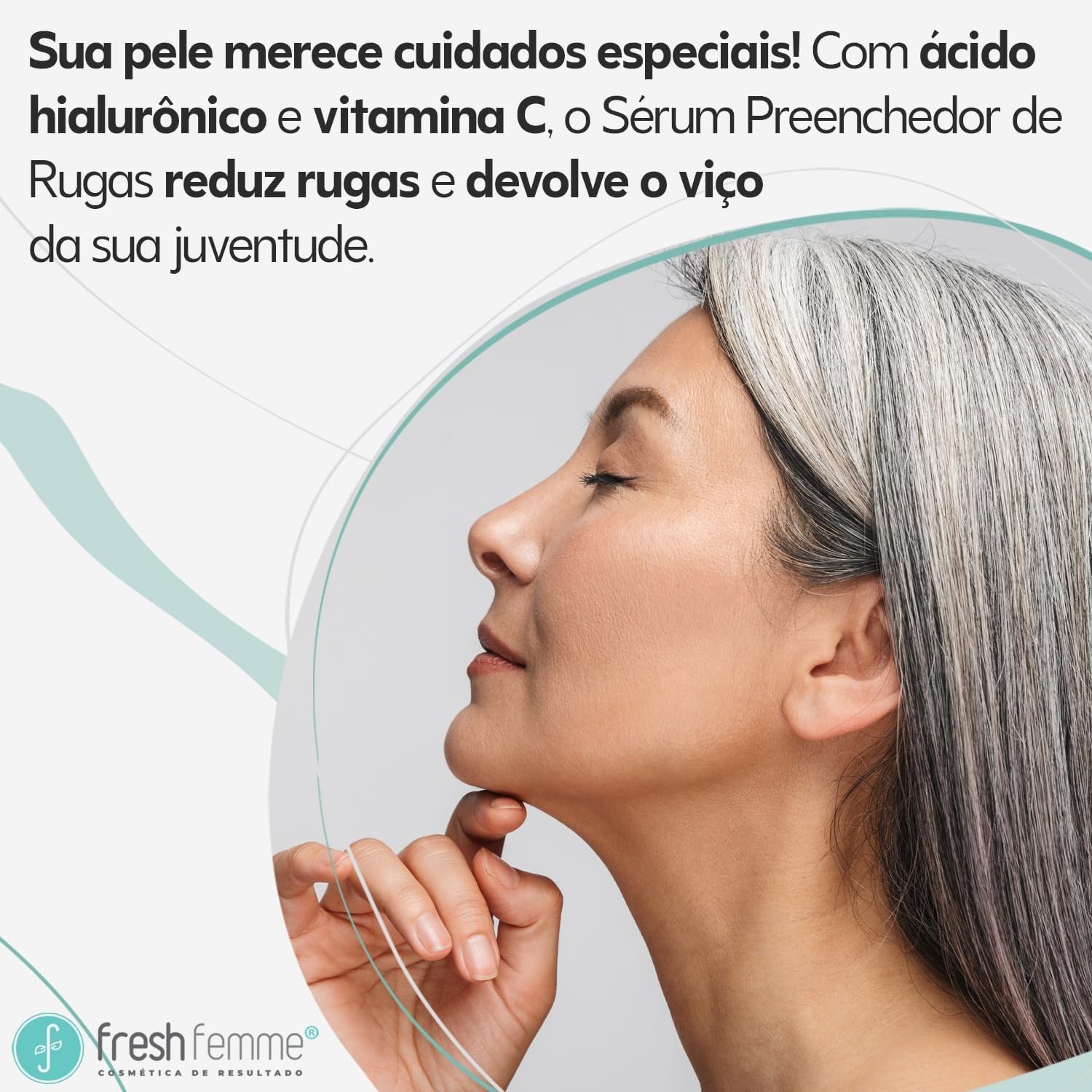 Fresh Femme Sérum Facial Reparador Concentrado, Preenchedor de Rugas, com Vitamina C, Ácido Hialurônico e Ativos Vegetais - 10 ml - Embalgem de aplicação prática e localizada 3 Fresh Femme Sérum Facial Reparador Concentrado, Preenchedor de Rugas, com Vitamina C, Ácido Hialurônico e Ativos Vegetais - 10 ml - Embalgem de aplicação prática e localizada - Imagem 3