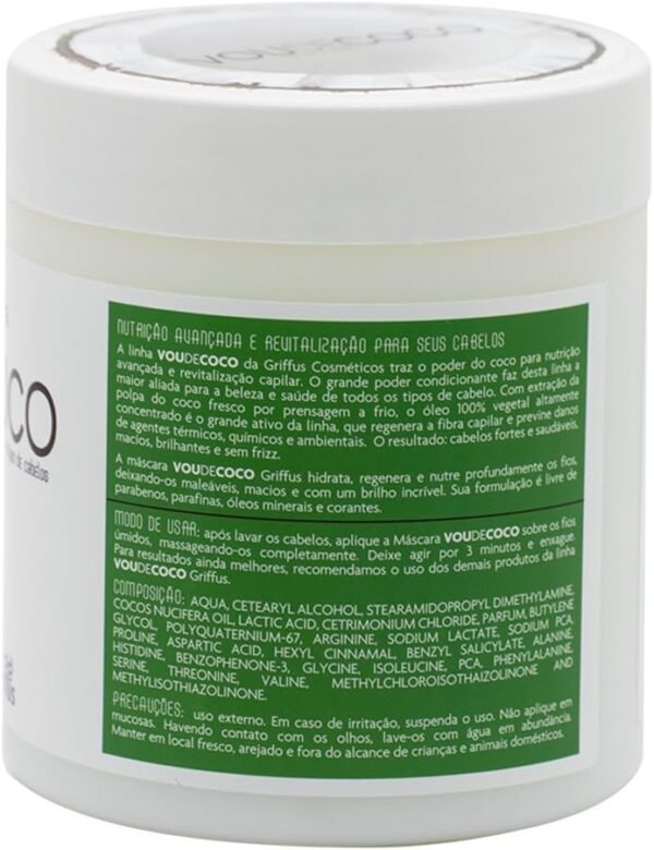 Griffus Vou De Coco Máscara 550 G Cosméticos Multicor - Imagem 2