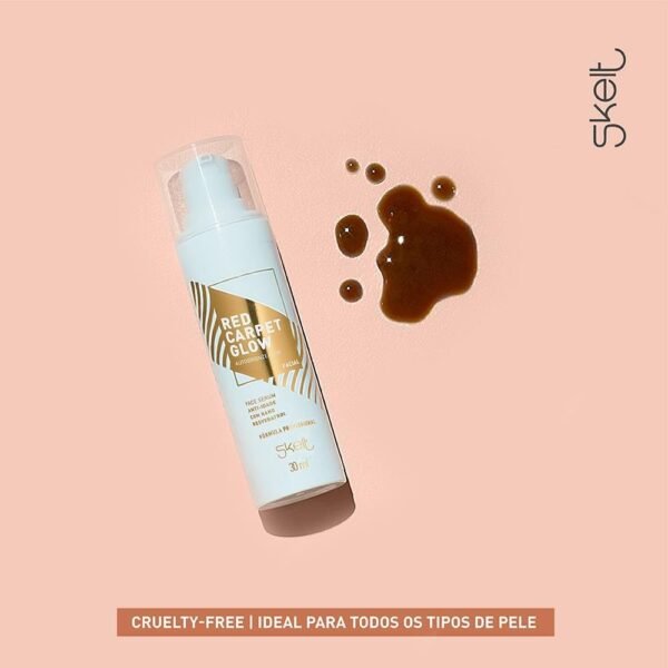 Skelt Autobronzeador Facial 30ml | Fórmula em Sérum, Bronzeado Leve e Gradual, Contém Resveratrol, Duração de 3 a 5 dias | Todos os Tipos de Pele - Imagem 4