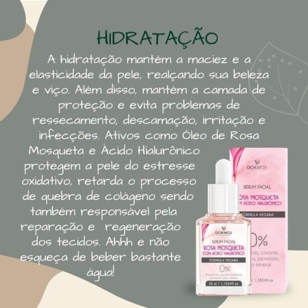 Serum Facil Rosa Mosqueta Com Acido Hialuronico Dokmos - Imagem 4