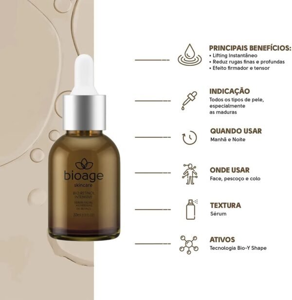 Serum Facial Antirrugas De Retinol Bioage - Imagem 2