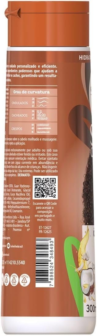 Salon Line, Shampoo, SOS Cachos, Coco, Hidratação Nutritiva, Vegano - Cabelos Ondulados, Cacheados e Crespos, 300 ml 3 Salon Line, Shampoo, SOS Cachos, Coco, Hidratação Nutritiva, Vegano - Cabelos Ondulados, Cacheados e Crespos, 300 ml - Imagem 3