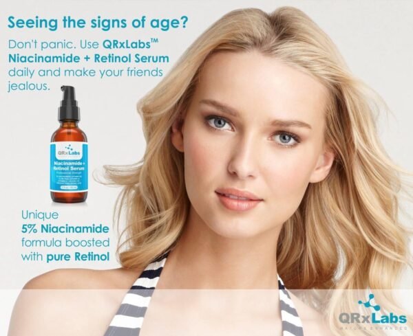 Sérum de Niacinamida (Vitamina B3) + Retinol - Anti-Idade e Antirrugas Facial - 60ml - Imagem 3