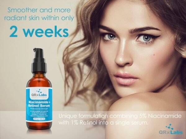 Sérum de Niacinamida (Vitamina B3) + Retinol - Anti-Idade e Antirrugas Facial - 60ml - Imagem 4