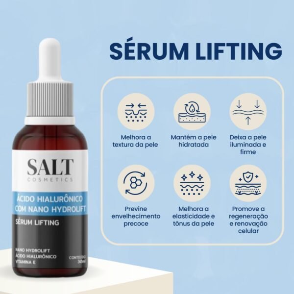 Sérum 10% Ácido Hialurônico + 10% Nano Hydrolift + 1% Vitamina E - Salt Cosmetics - Imagem 8