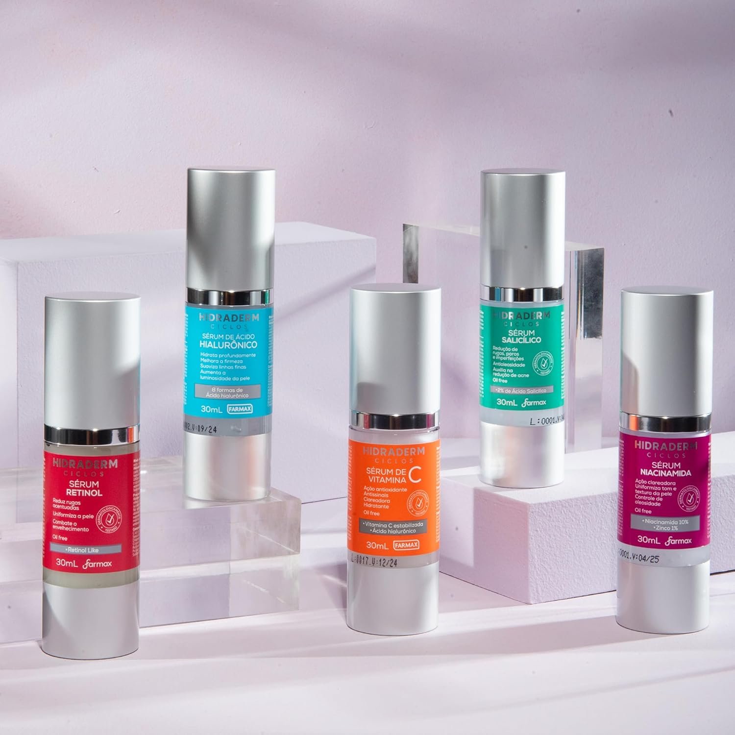 Farmax - Serum Facial Hidraderm Ciclos 30Ml Niacinamida 5 Farmax - Serum Facial Hidraderm Ciclos 30Ml Niacinamida - Imagem 5