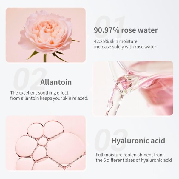 Mamonde Rose Water Toner for Face, Alcohol-Free, Organic, 8.45 Fl Oz - Imagem 3