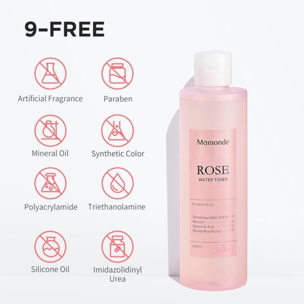 Mamonde Rose Water Toner for Face, Alcohol-Free, Organic, 8.45 Fl Oz - Imagem 4
