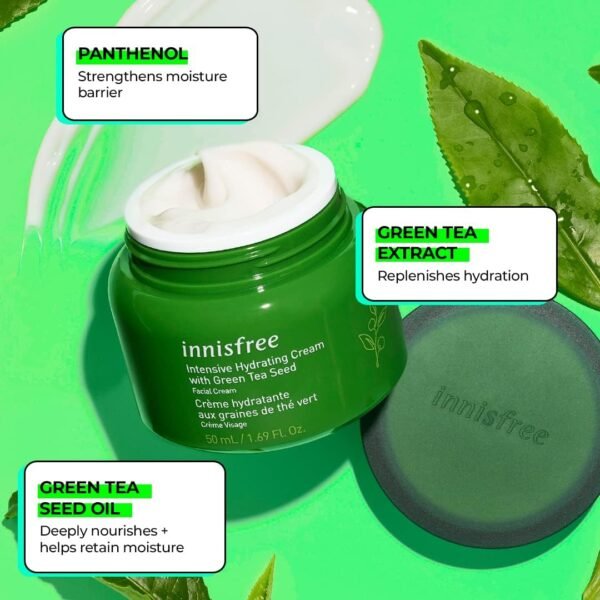 Innisfree the Green Tea Seed Deep Cream 50ml(New 2013), korean Best Cosmetics - Imagem 3