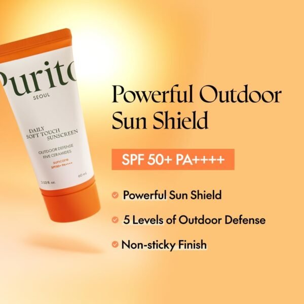 PURITO Proteção Solar Diária Soft Touch FPS30 Face Sunscreen Oil Free UVA & UVB Proteção Lightweight e Oil Free para Todos os Tipos de Pele, Vegan e Cruelty-Free - Imagem 3