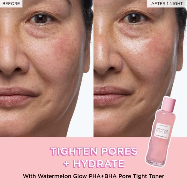 Glow Recipe Watermelon Glow PHA + BHA Pore-Tight Face Toner - PHA Hydrating Toner & BHA Exfoliant with Cactus Water, Cucumber, Tea Tree & Hyaluronic Acid for a Smooth Watermelon Glow (150ml) - Imagem 3