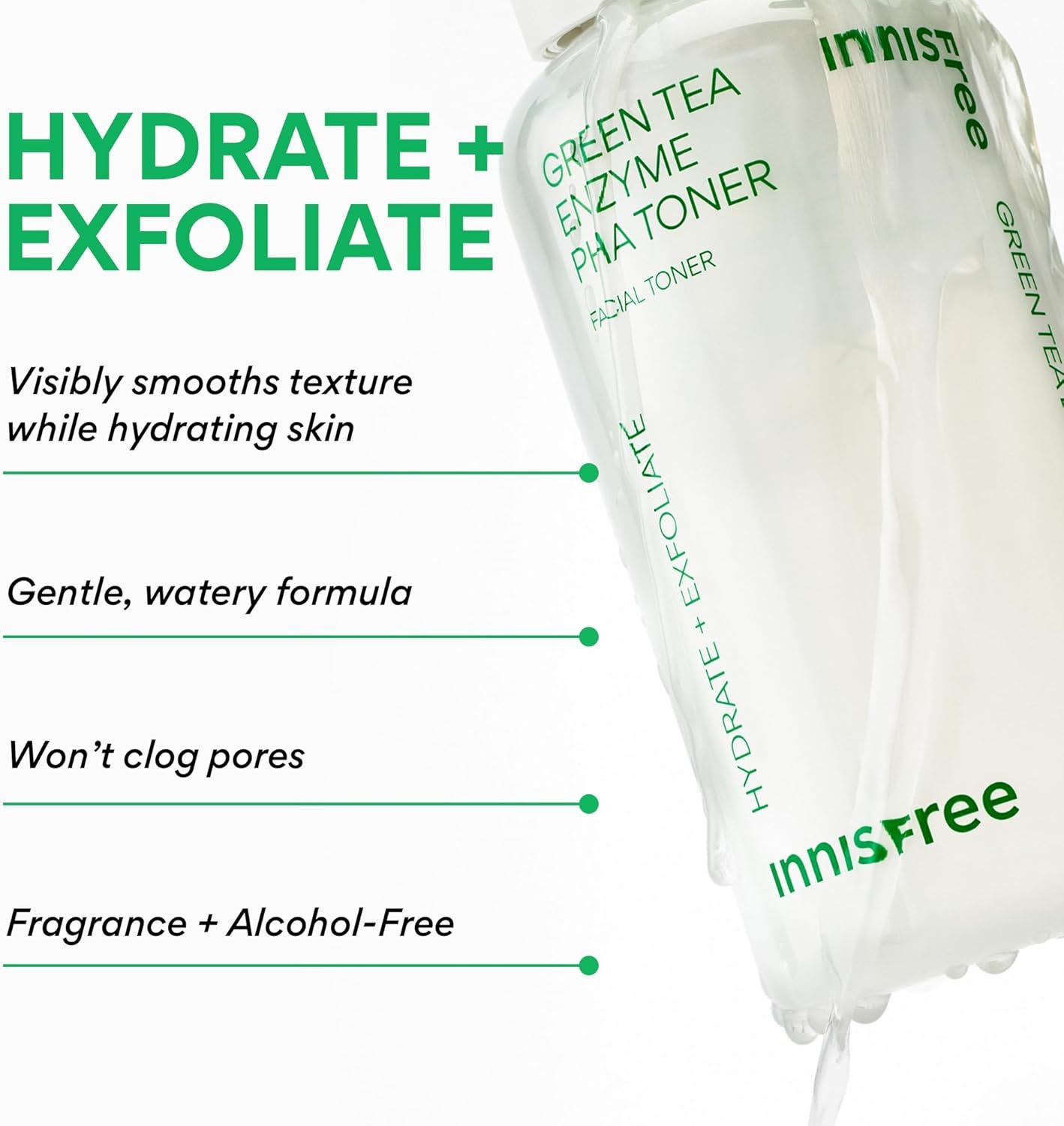 innisfree Toner PHA de chá verde 2 innisfree Toner PHA de chá verde - Imagem 2