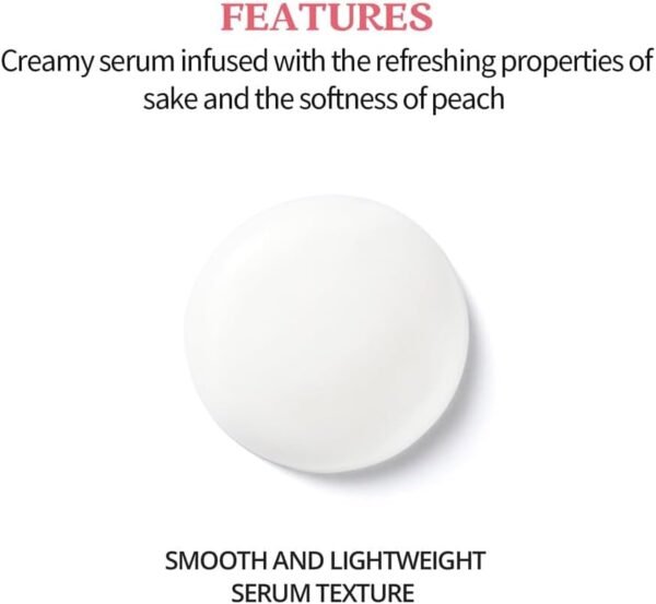 SKINFOOD Peach Sake Pore Serum - Pore Minimizer & Sebum Control - Skin Smoothing Facial Serum for Oily Skin - Pore Refining Serum & Pore Tightening - Acne Reducer & Minimizing Serum - 55ml (1.85 oz) - Imagem 5