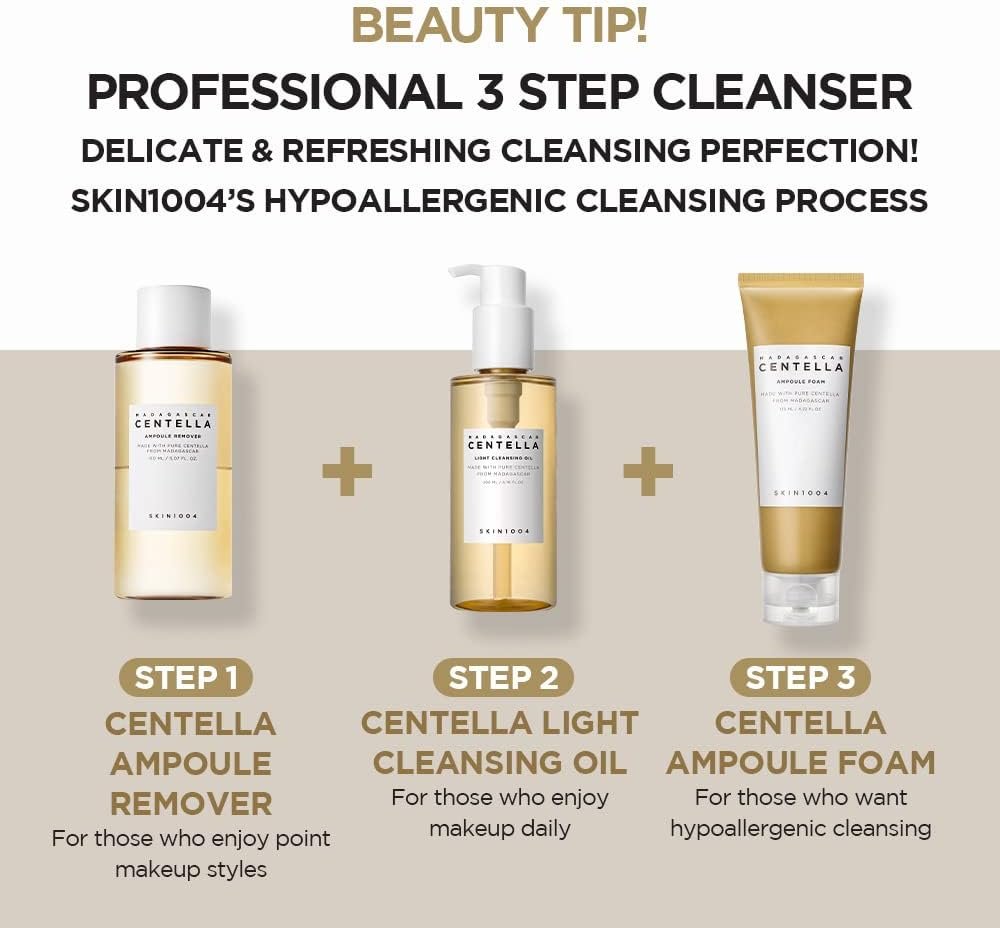 SKIN1004 Madagascar Centella Light Cleansing Oil 6.76 fl.oz, 200ml 3 SKIN1004 Madagascar Centella Light Cleansing Oil 6.76 fl.oz, 200ml - Imagem 3