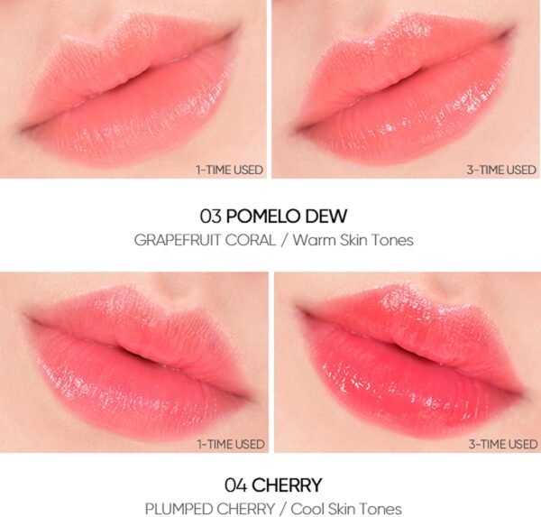 Amuse SEOUL DEW BALM 01 BALLERINA | rosa bebê orvalhado | Orvalhado, hidratante, matizado brilhante, acabamento úmido e saudável, vegano - Imagem 7