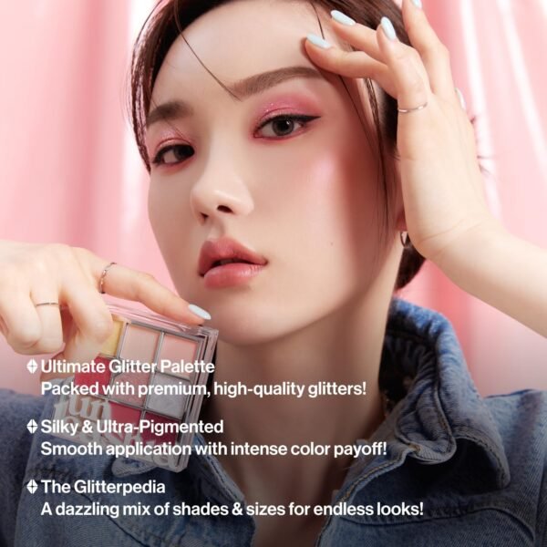 UNLEASHIA Glitterpedia Eye Shadow |Palette|Eye Makeup|Point Makeup Vegan|Cosmetics|Korean Cosmetics|Daily|matte|glitter|shimmer|pearl|daily|party|sparkling… (NO.7 All of Peach Ade) - Imagem 3