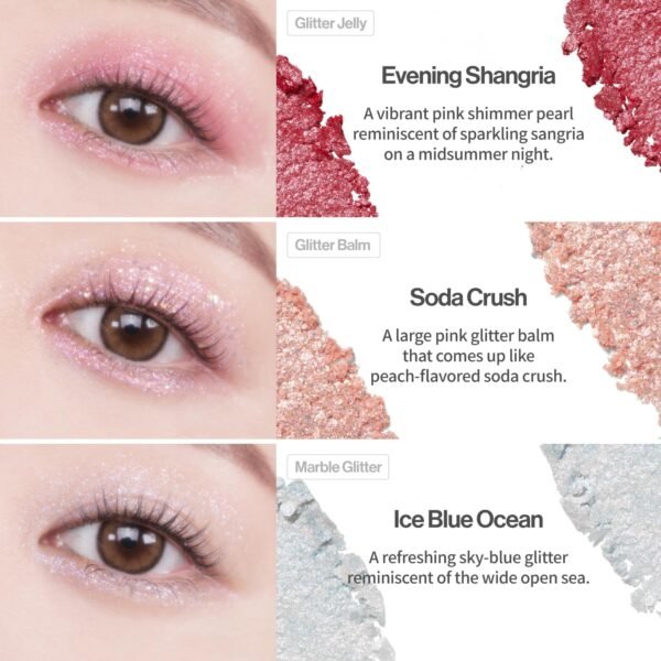 UNLEASHIA Glitterpedia Eye Shadow |Palette|Eye Makeup|Point Makeup Vegan|Cosmetics|Korean Cosmetics|Daily|matte|glitter|shimmer|pearl|daily|party|sparkling… (NO.7 All of Peach Ade) - Imagem 7