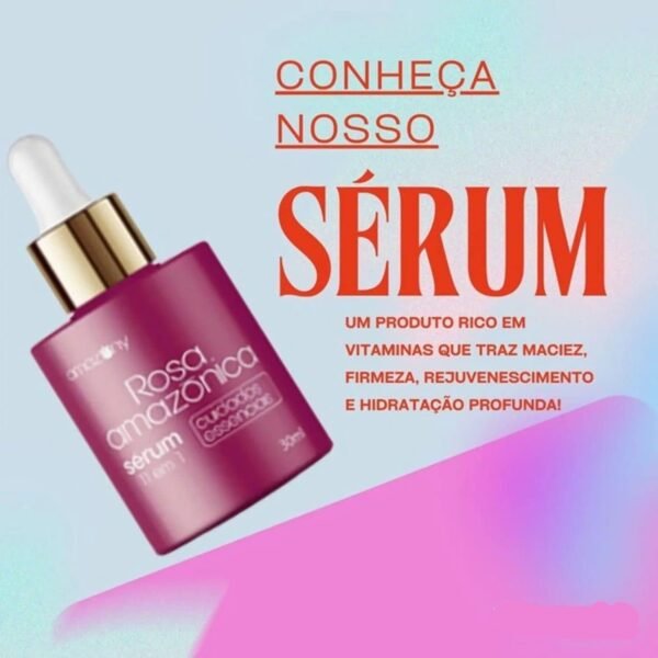 Serum Rosa Amazônica Mosqueta+ácido Hialuronico+retinol+verisol - Imagem 3