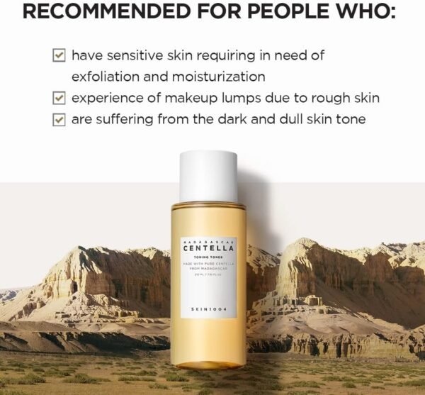 SKIN1004 Madagascar Centella Toning Toner 7,10 Fl.Oz, 210Ml, Solução De Cuidados Diários Para Pele Sensível Com Tendência A Acne - Imagem 4