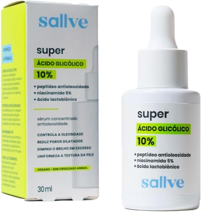 Sallve Super Ácido Glicolico 10% 30ml 2 Sallve Super Ácido Glicolico 10% 30ml - Imagem 2