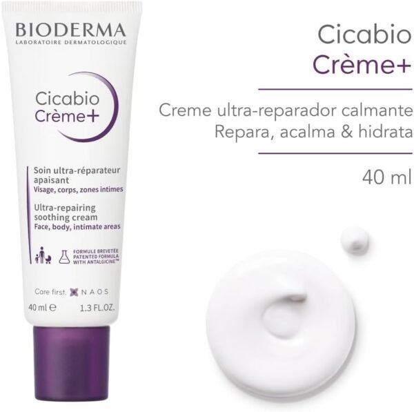 BIODERMA Cicabio Creme - Multirreparador Hidratante 40ml - Imagem 2