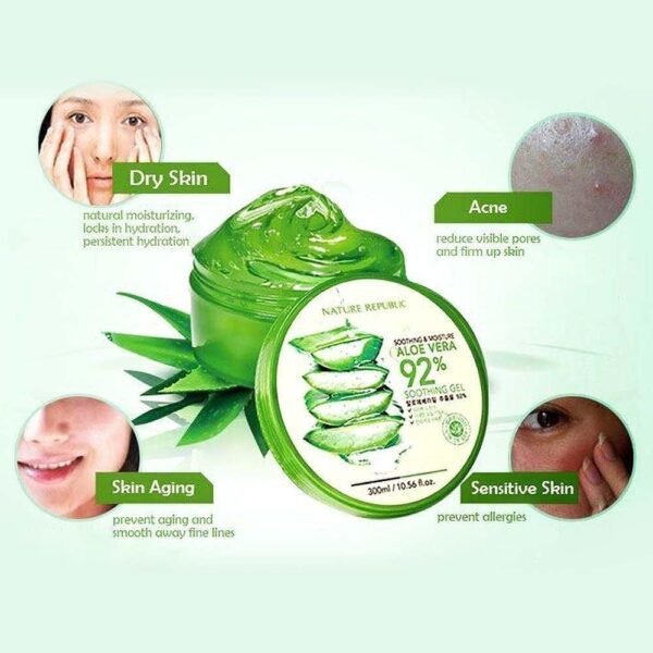 (GEL) - Nature Republic New Soothing & Moisture Aloe Vera 92% Gel, 310ml - Imagem 7