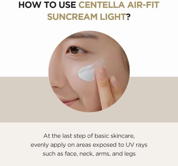 SKIN1004 Madagascar Centella Air-fit Suncream Light 1.69 fl. oz (50ml) - Imagem 7