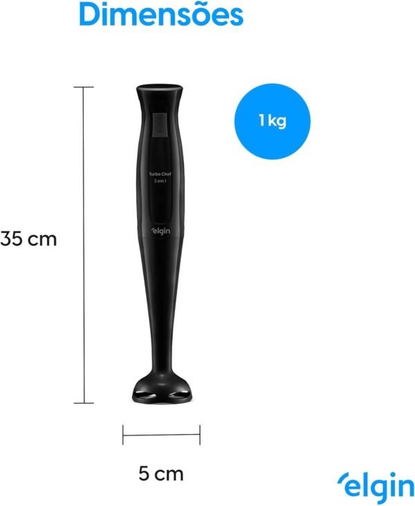 Mixer Vertical Turbo Chef Elgin 3 em 1 200W Preto 110v - Imagem 3