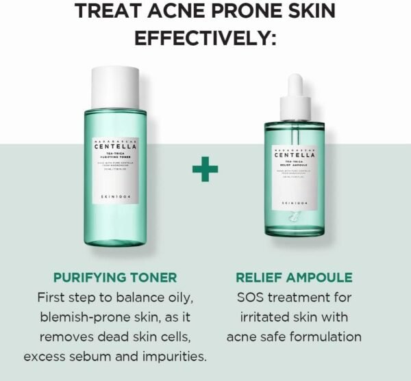 SKIN1004 Ampola Tea-Trica Relief 3,38 Fl. Oz, 100Ml, Hidratação Calmante Para Pele Sensível - Imagem 6