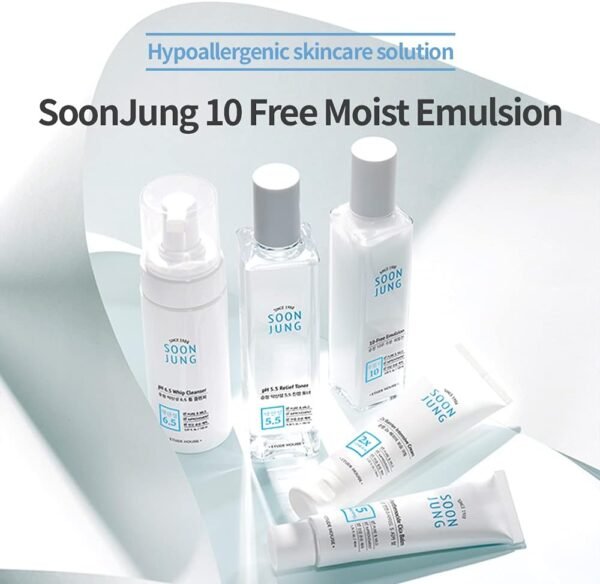 ETUDE HOUSE SoonJung 10 emulsão úmida 130 ml 21 AD | Emulsão hidratante hipoalergênica não irritante para cuidados e relaxamento de danos na pele | Cuidados com a pele coreana - Imagem 3