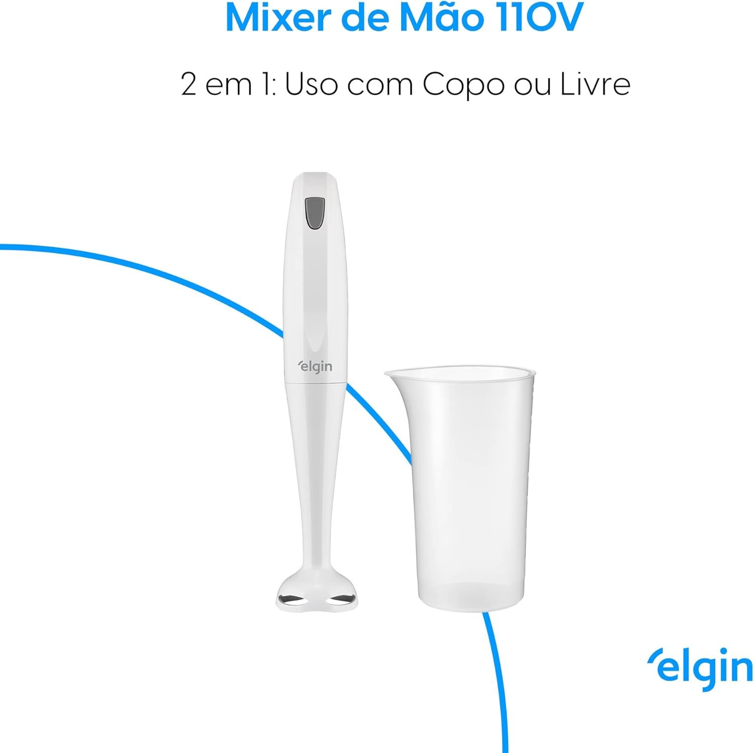 Mixer de Mão 200W Elgin Compacto e Leve, ergonômico e fácil de limpar Branco 110v 4 Mixer de Mão 200W Elgin Compacto e Leve, ergonômico e fácil de limpar Branco 110v - Imagem 4