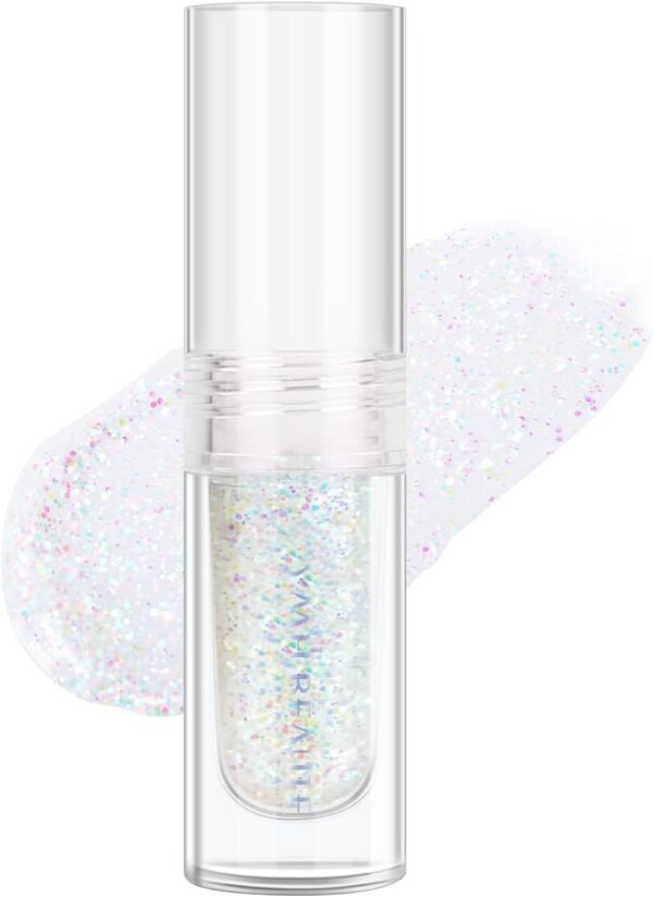 YMH BEAUTE Sombra líquida com glitter, pigmentada, longa duração, secagem rápida, fácil de aplicar, cola solta com glitter para maquiagem de cristais dos olhos (lantejoulas coloridas - Imagem 3