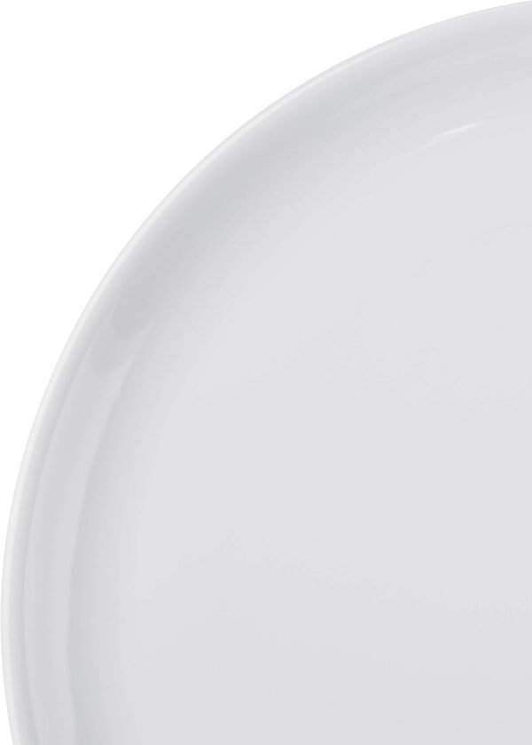 Amuse Home Bayview Essentials - Prato de jantar redondo grande de melamina resistente a lascas - Conjunto de 15 a 28 cm (branco) - Imagem 6