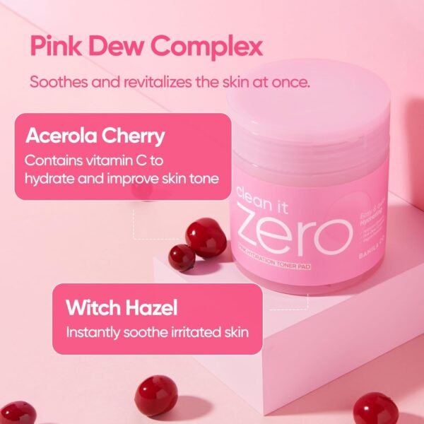 Banila Co - Clean it Zero Pink Hydration Toner Pads (70 Lenços) - Imagem 3