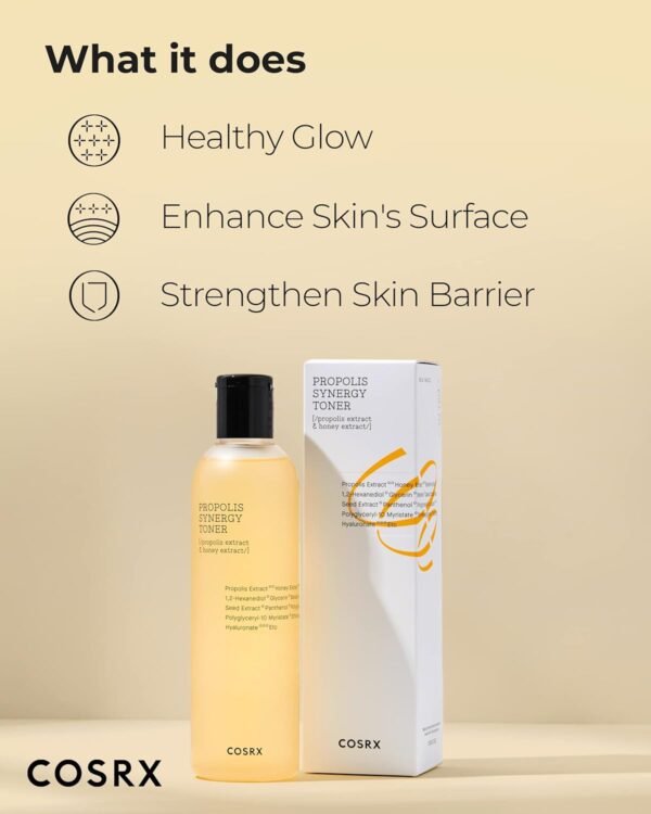 COSRX Tonalizante para Própolis Synergy de Ajuste Completo, 50 ml | Própolis 72,6% | Cuidados coreanos com a pele, sem parabenos - Imagem 3