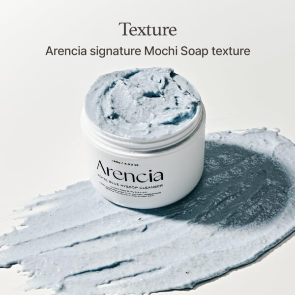 ARENCIA Esfoliante facial clareador e de limpeza profunda de hissopo - Todos os tipos de pele, para filamentos sebáceos e cravos (120 g) - Imagem 3